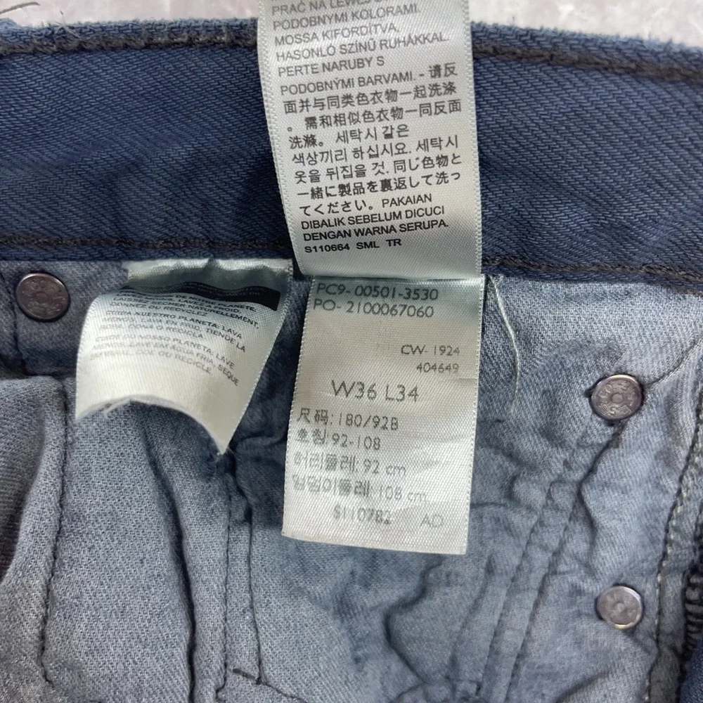 Levis 501 Jeans Mens 36x34 Blue Original Fit Straight Denim Casual 90s Skater